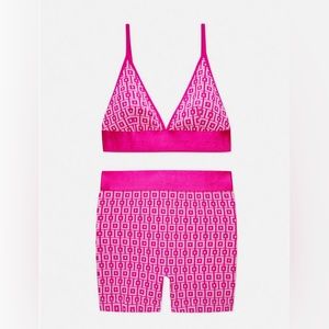 Bralette And Boxer Ribbed Underwear Set Sz M